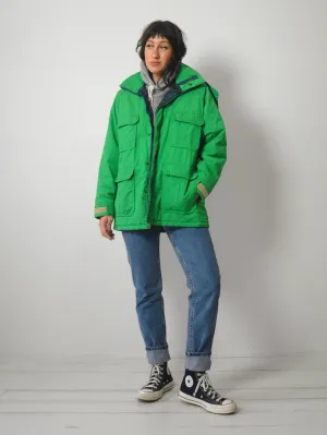 1980's Kelly Green Woolrich Parka