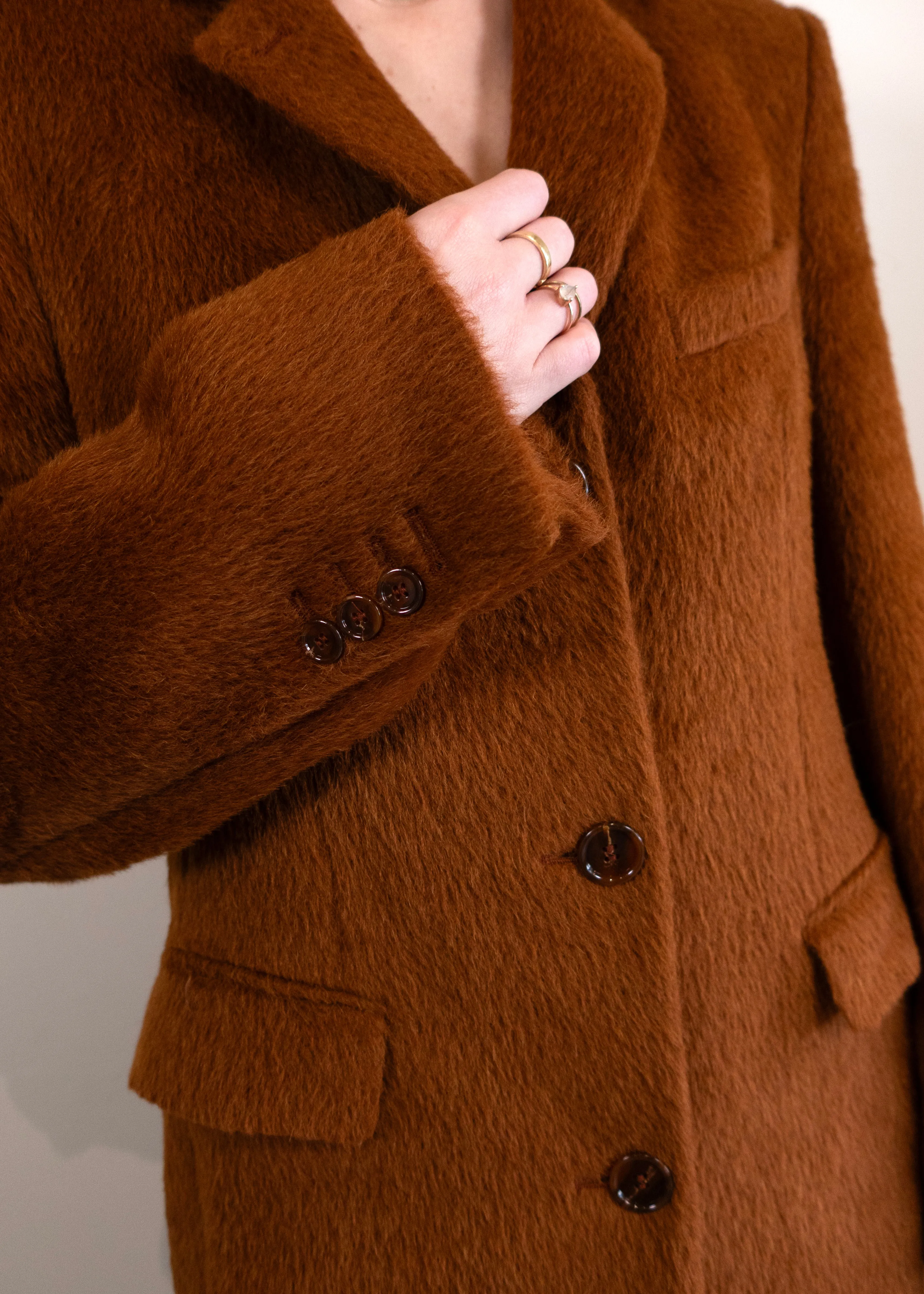 Acne Studios Brown Onita Alpaca and Wool-Blend Coat