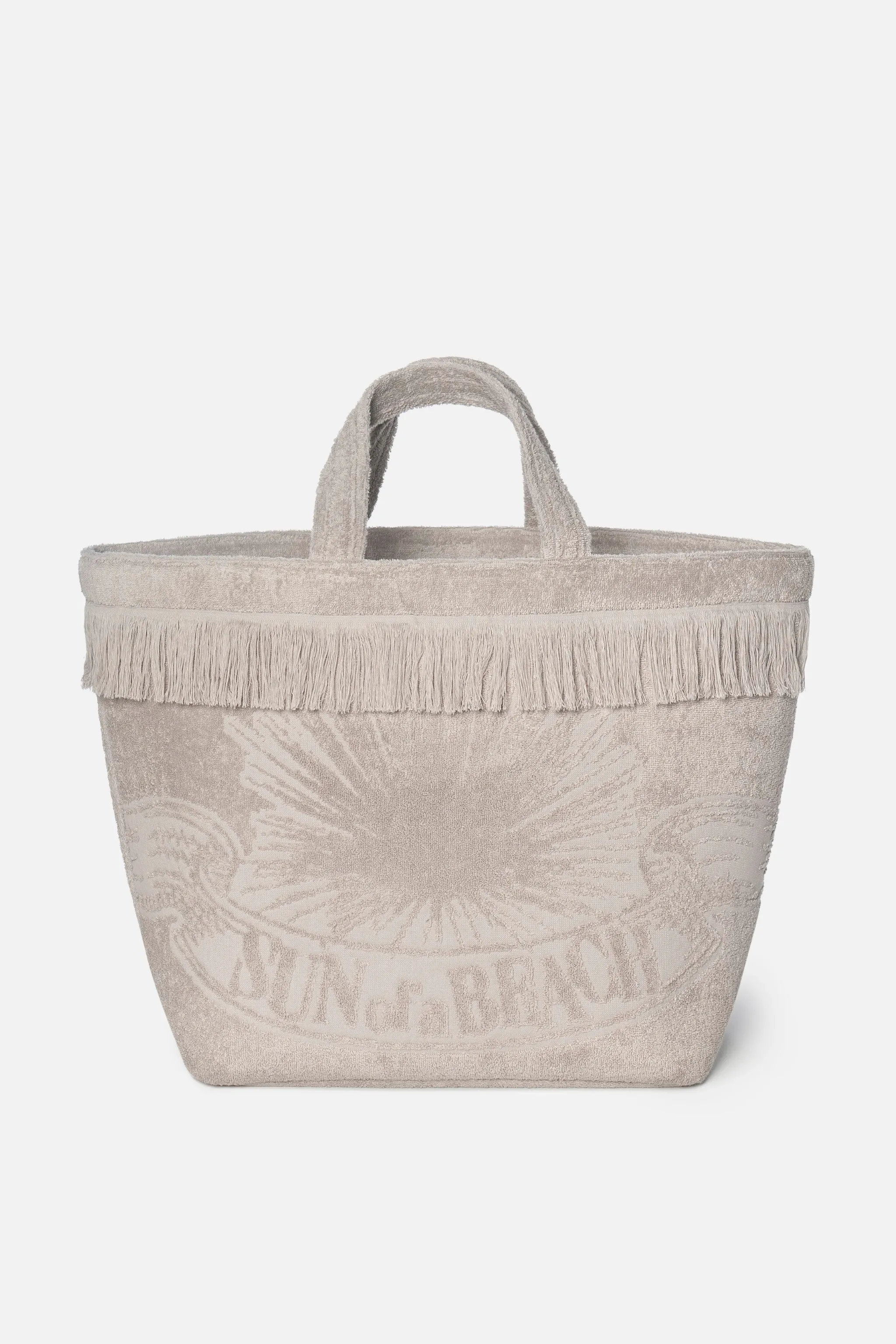 Athens Tiles Greige | Oversized Beach Bag