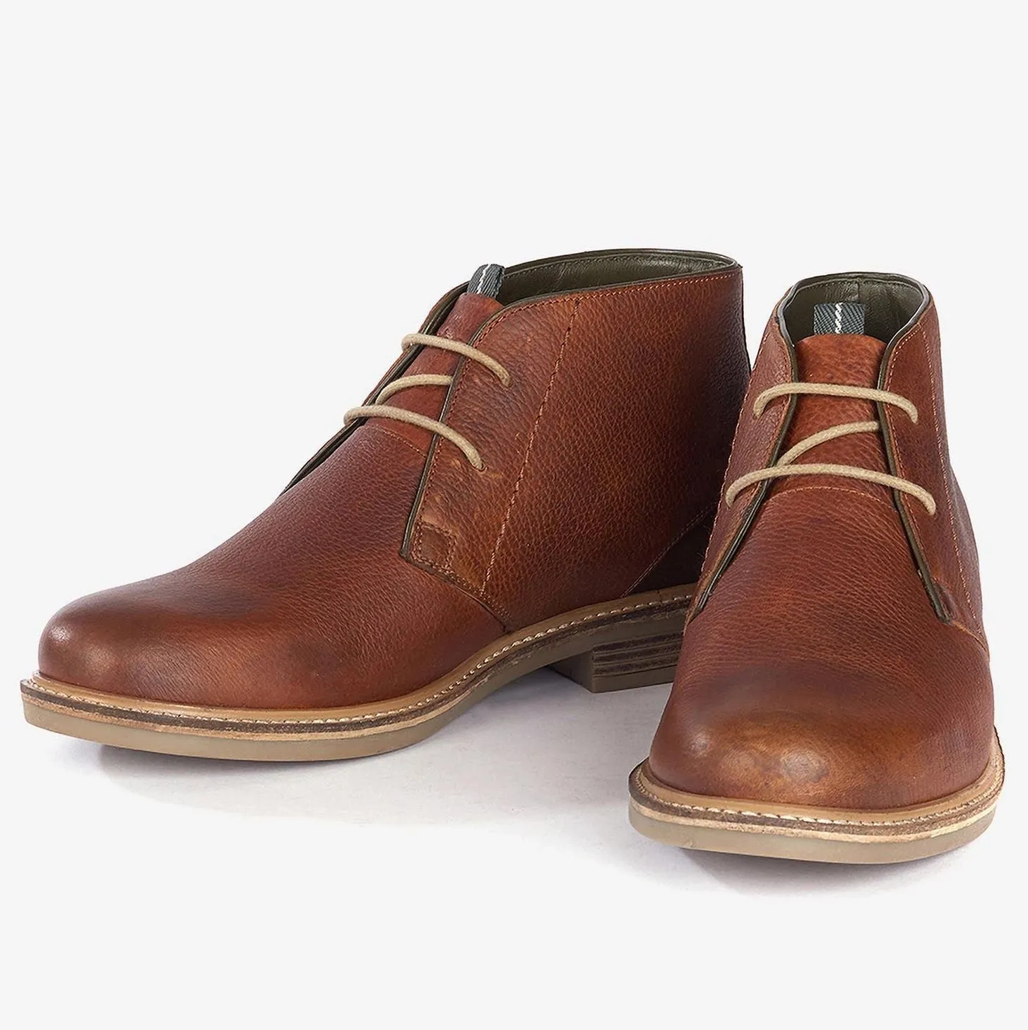 Barbour Boots Redhead Chukka Boots in Cognac Brown Leather - MFO0138TA52