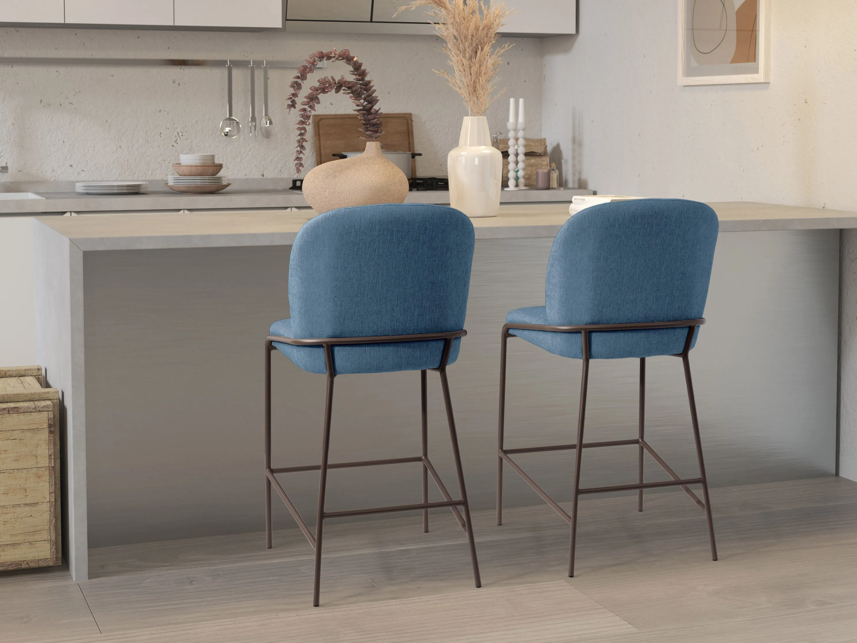 Blue Modern Bar Stool