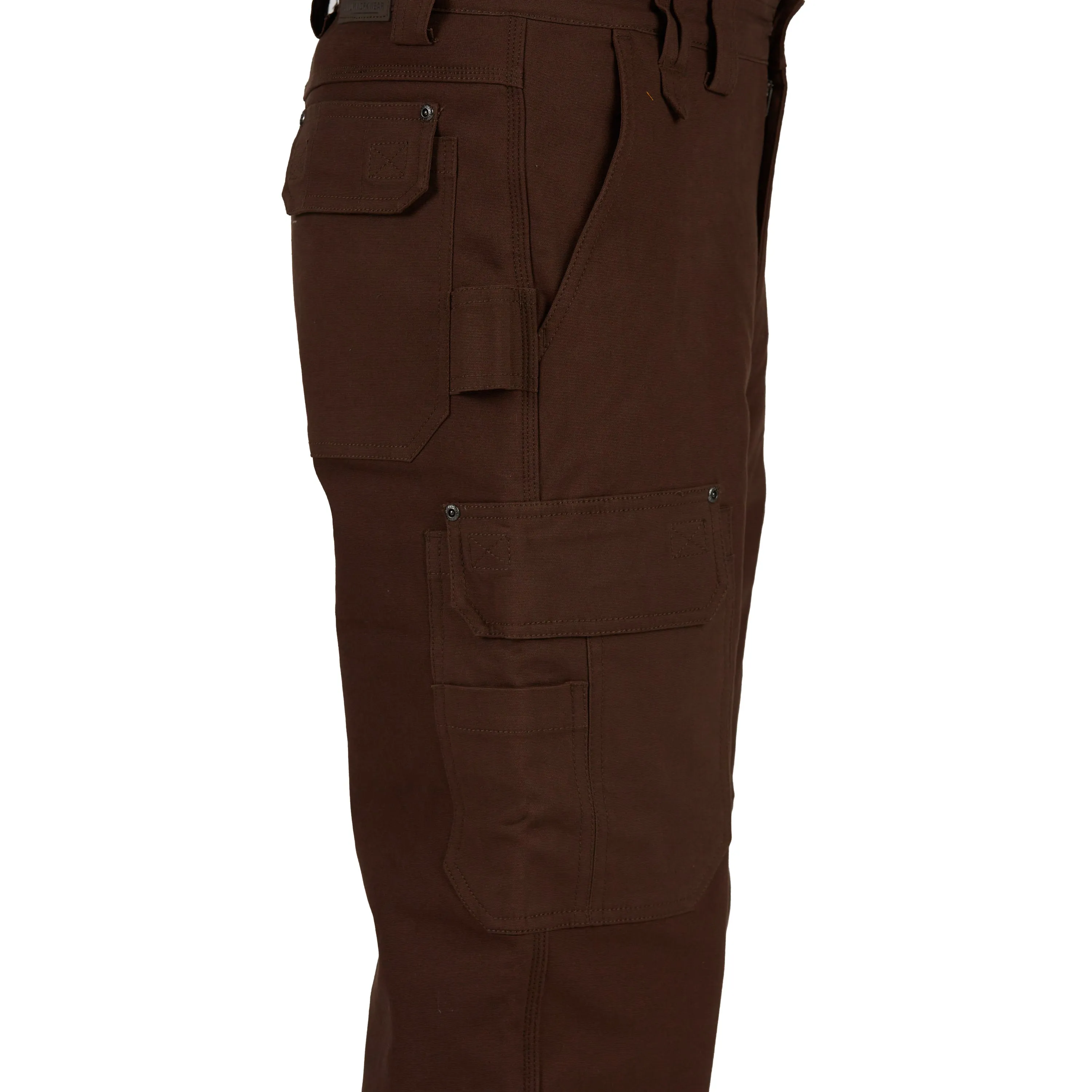 BONDED-FLEECE LINED WORK-STRETCH DUCK CANVAS GUSSET UTILITY CARGO PANT