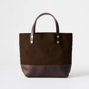 Brown Canvas Mini Panel Tote