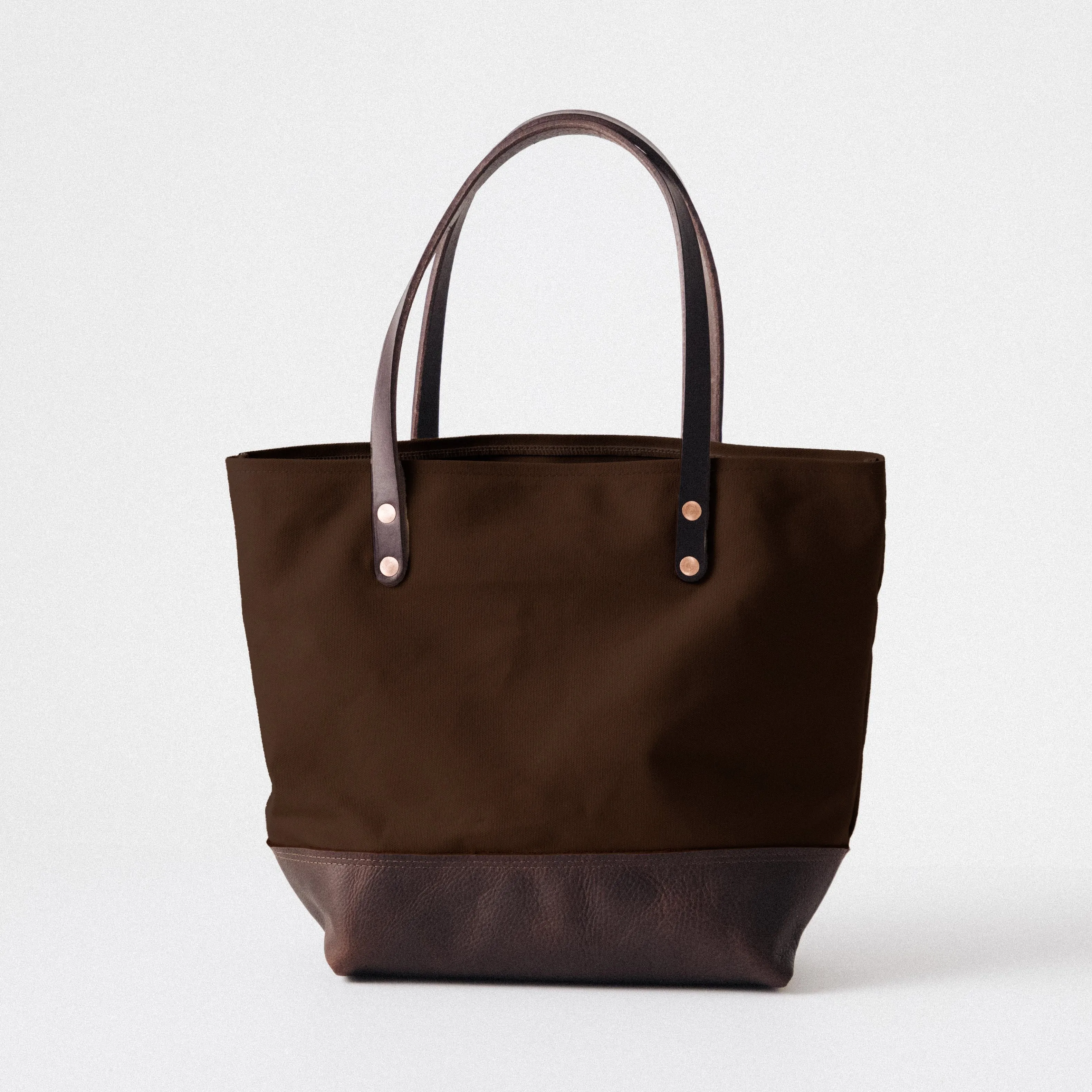 Brown Canvas Panel Tote