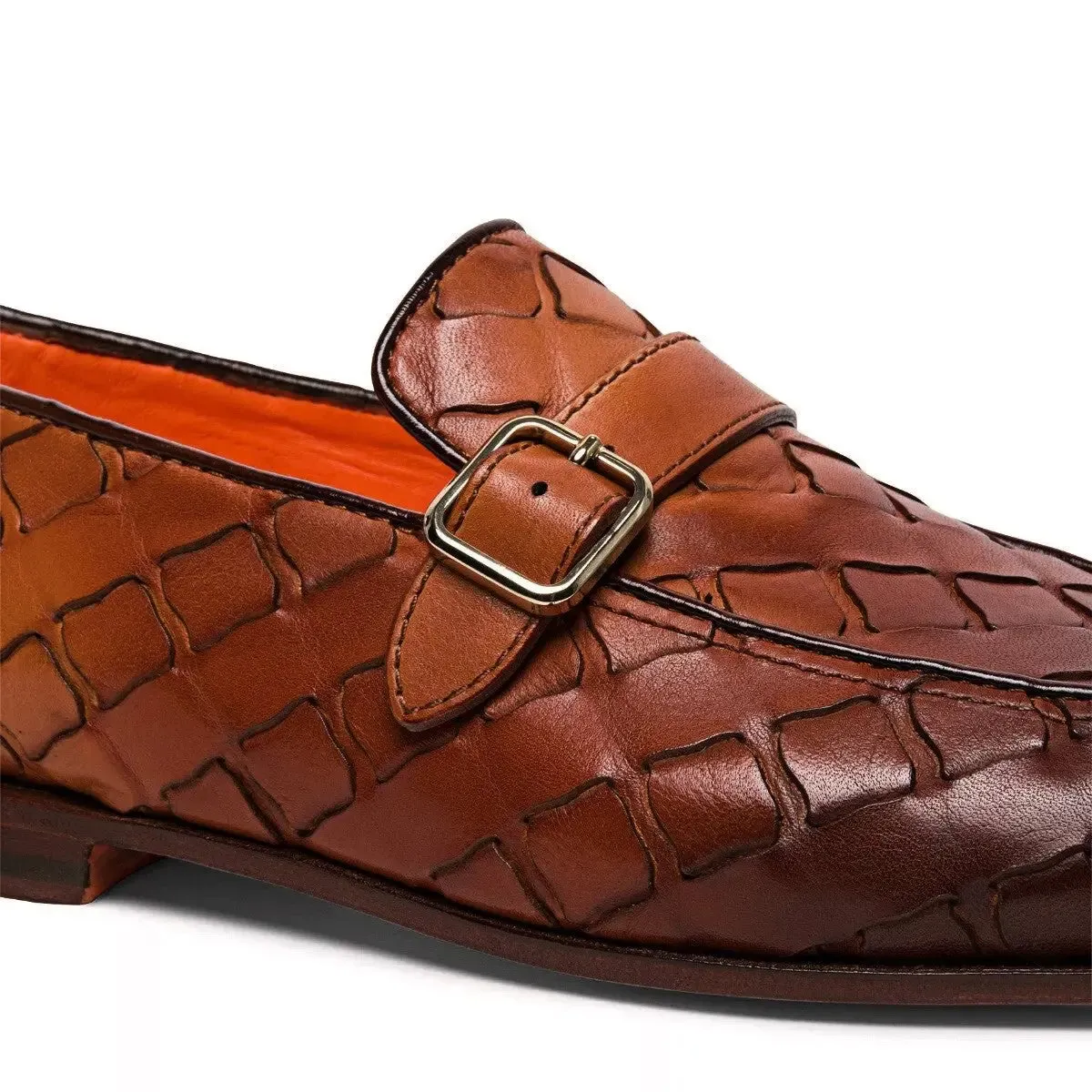 Brown Eco-Friendly Woven Leather Loafers