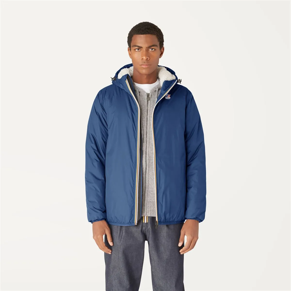 Claude Orsetto - Kids Sherpa Lined Waterproof Jacket in Blue Deep