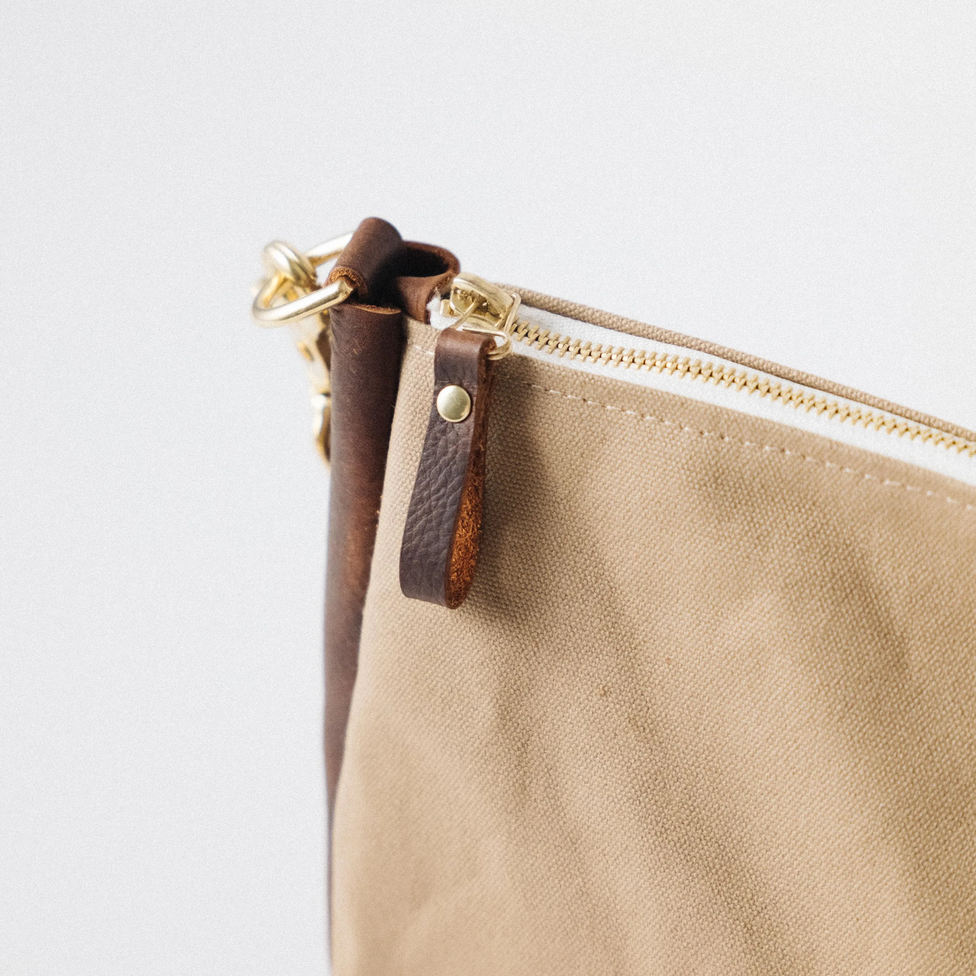 Field Tan Canvas Crossbody Bag