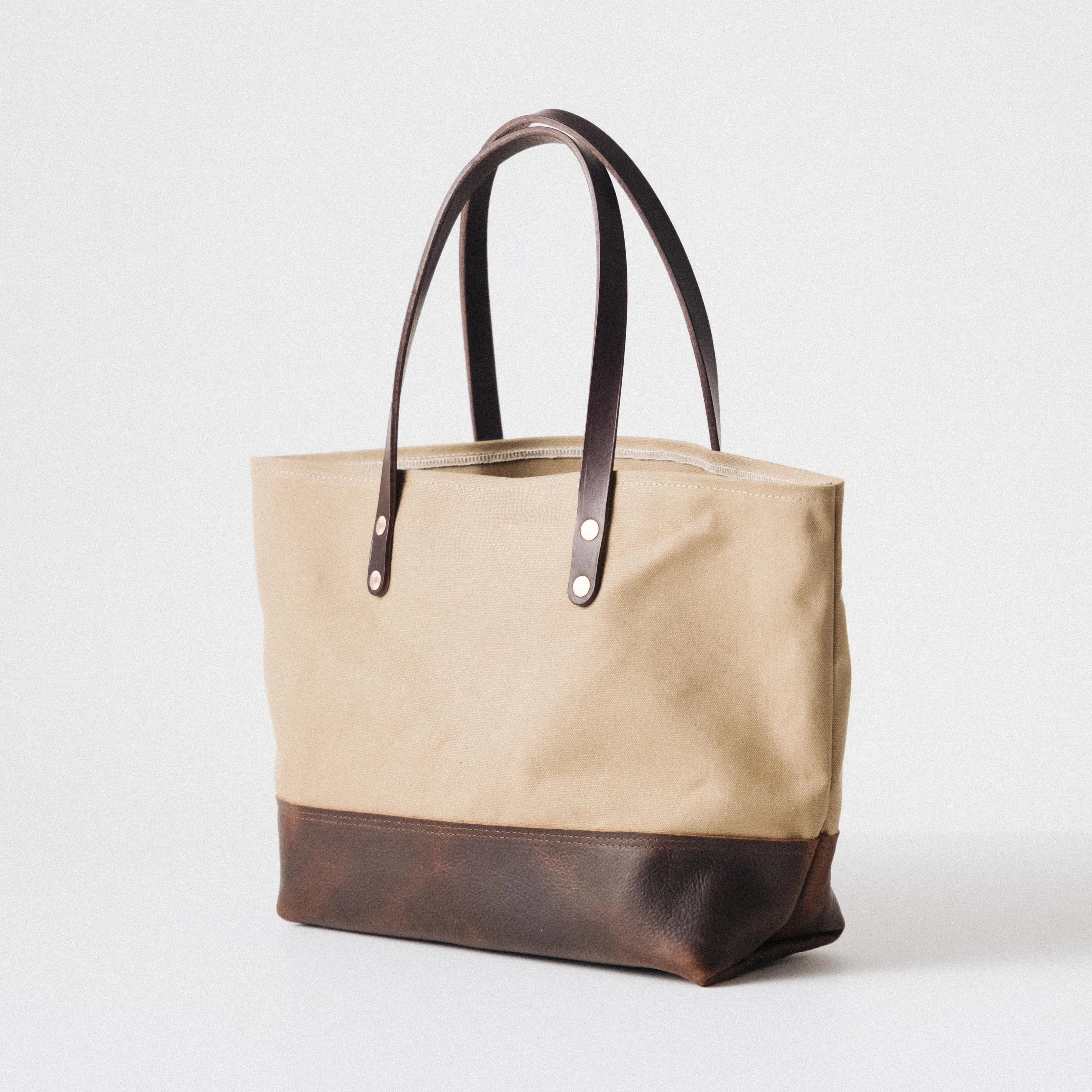 Field Tan Canvas East West Panel Tote