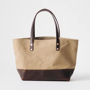 Field Tan Canvas East West Panel Tote