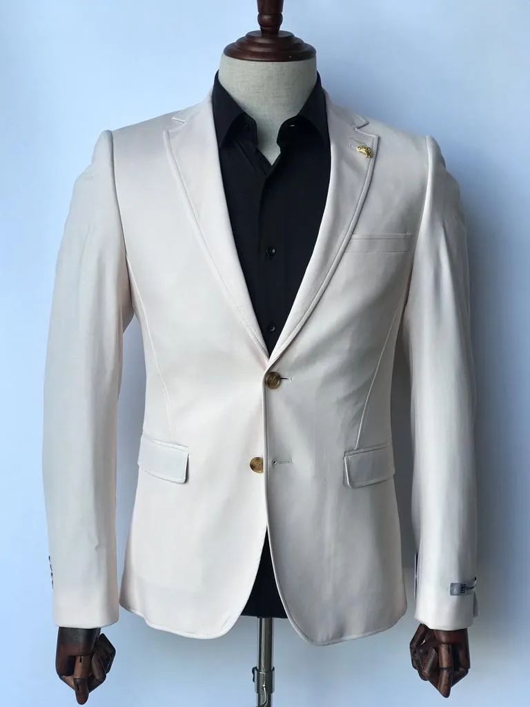 Giovanni Testi 2 Button Slim fit Traveler suit GTRVL2N-01 SEA SHELL