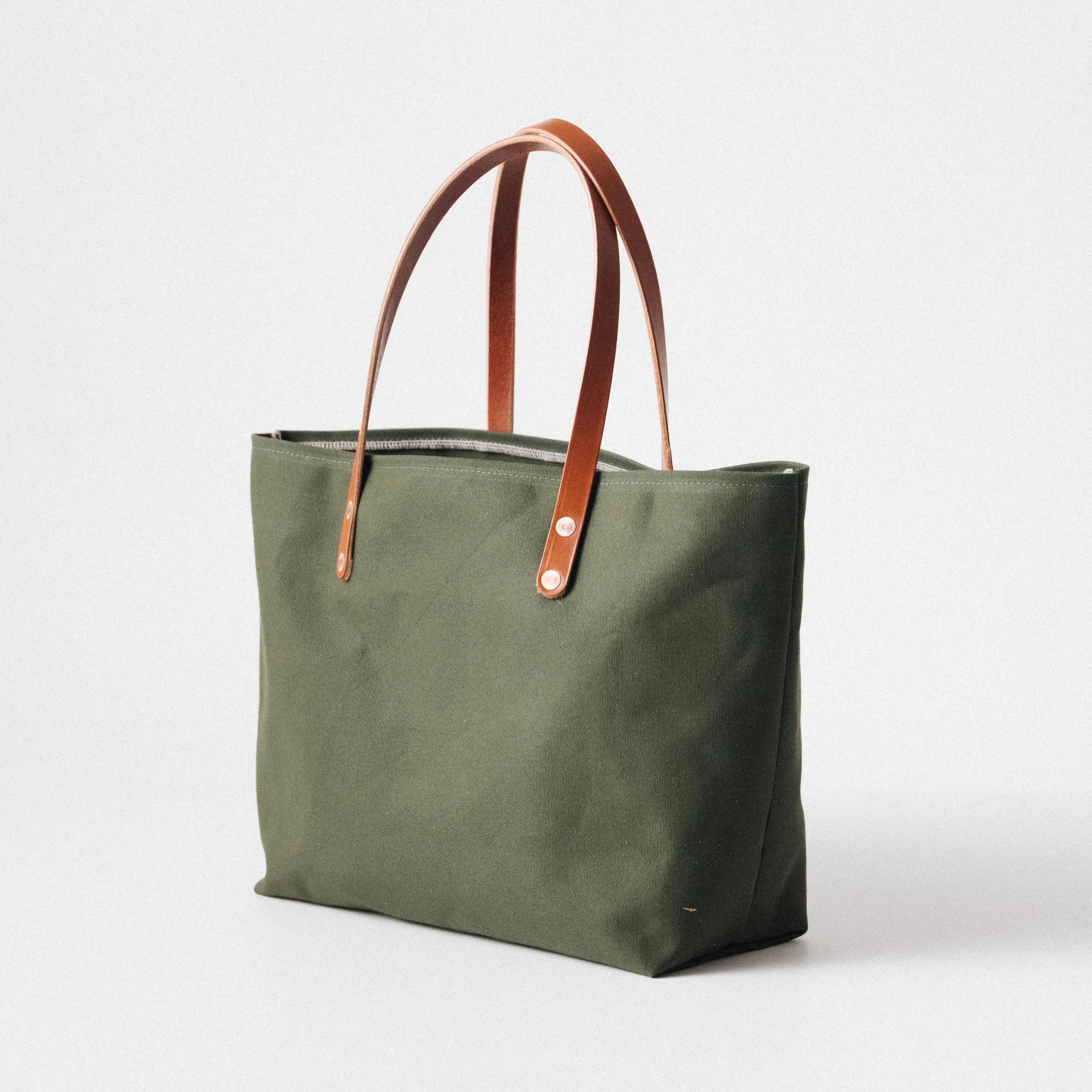 Green Canvas East West Tote