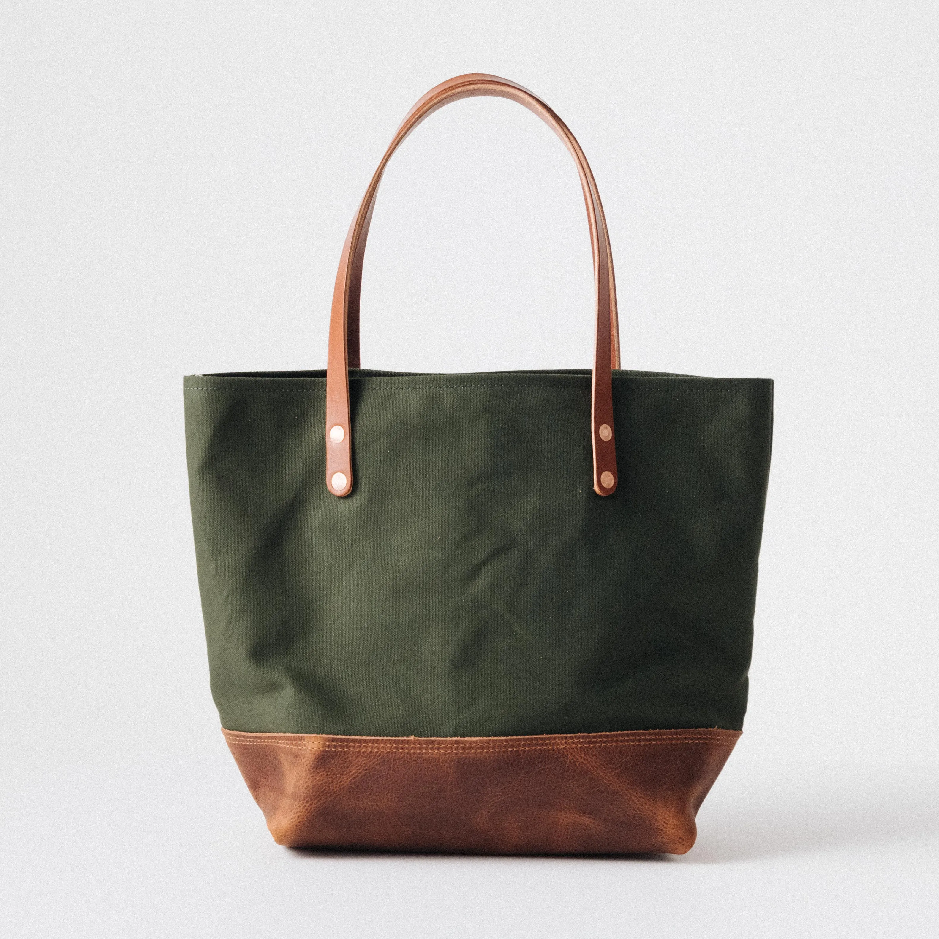 Green Canvas Panel Tote