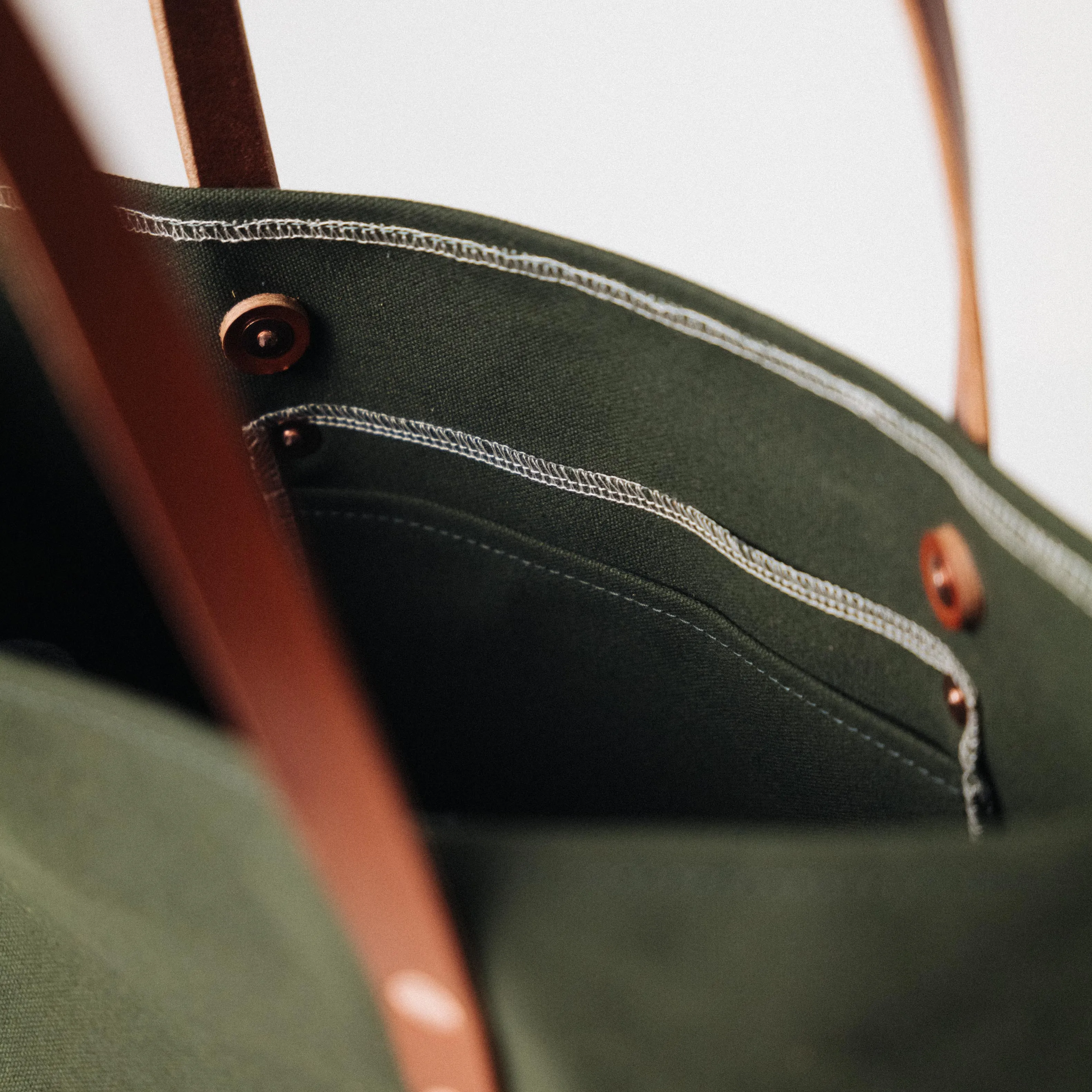 Green Canvas Panel Tote