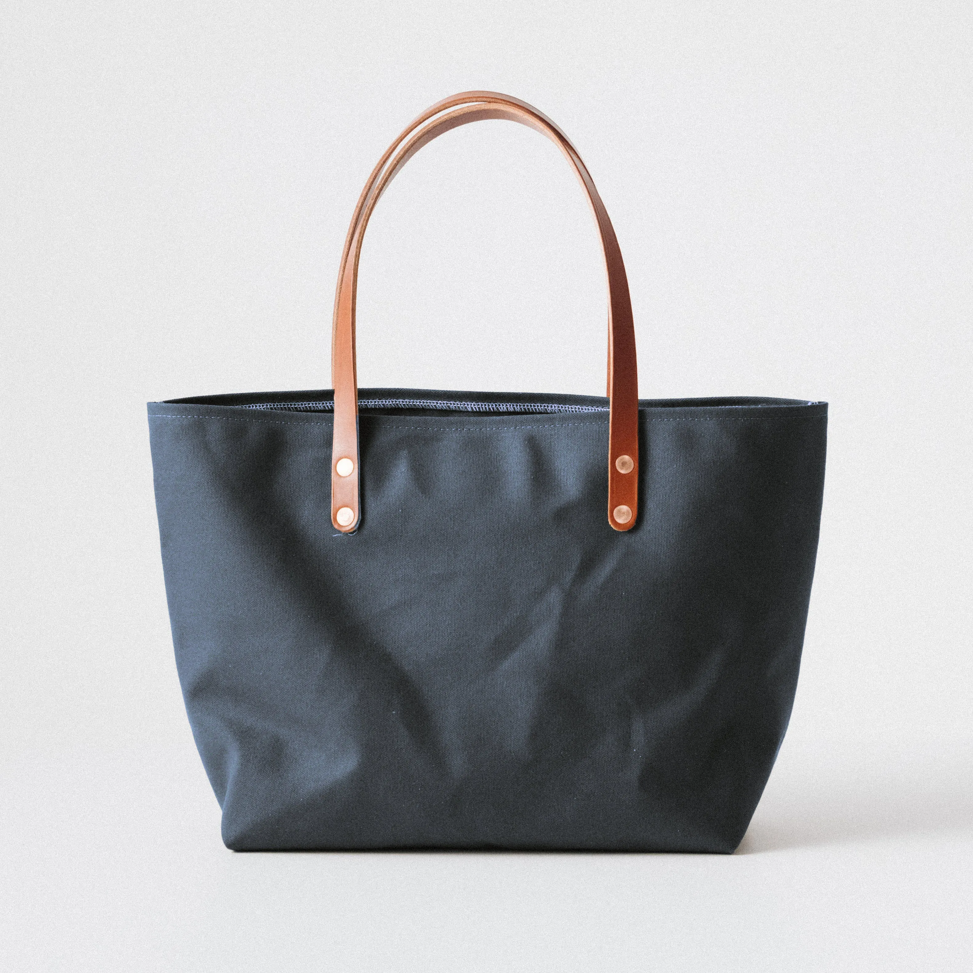 Heather Blue Canvas East West Tote