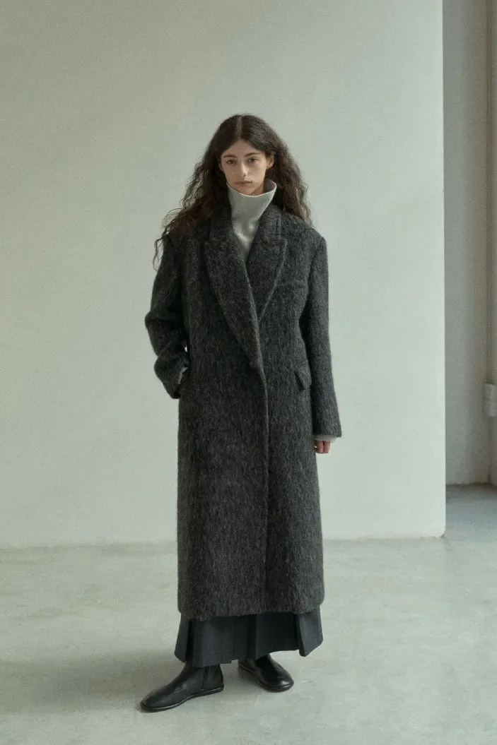 Heavyweight wool blended single sided coat | 3 color