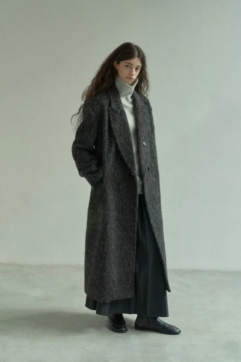 Heavyweight wool blended single sided coat | 3 color