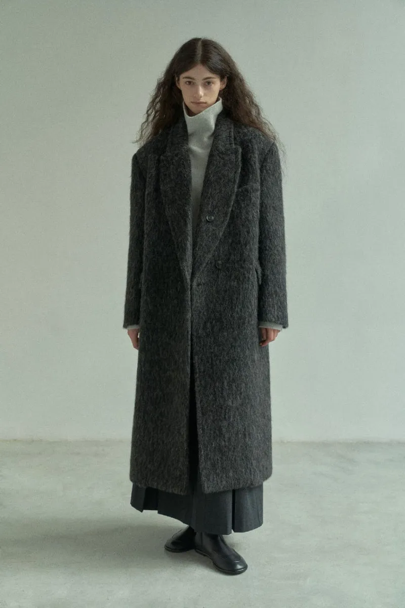 Heavyweight wool blended single sided coat | 3 color