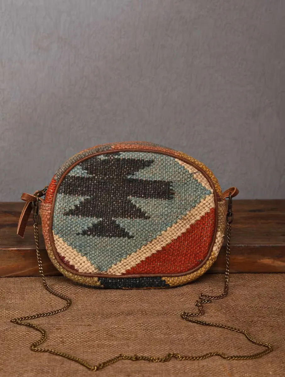 JOLLY  - KILIM and LEATHER  SLING BAG