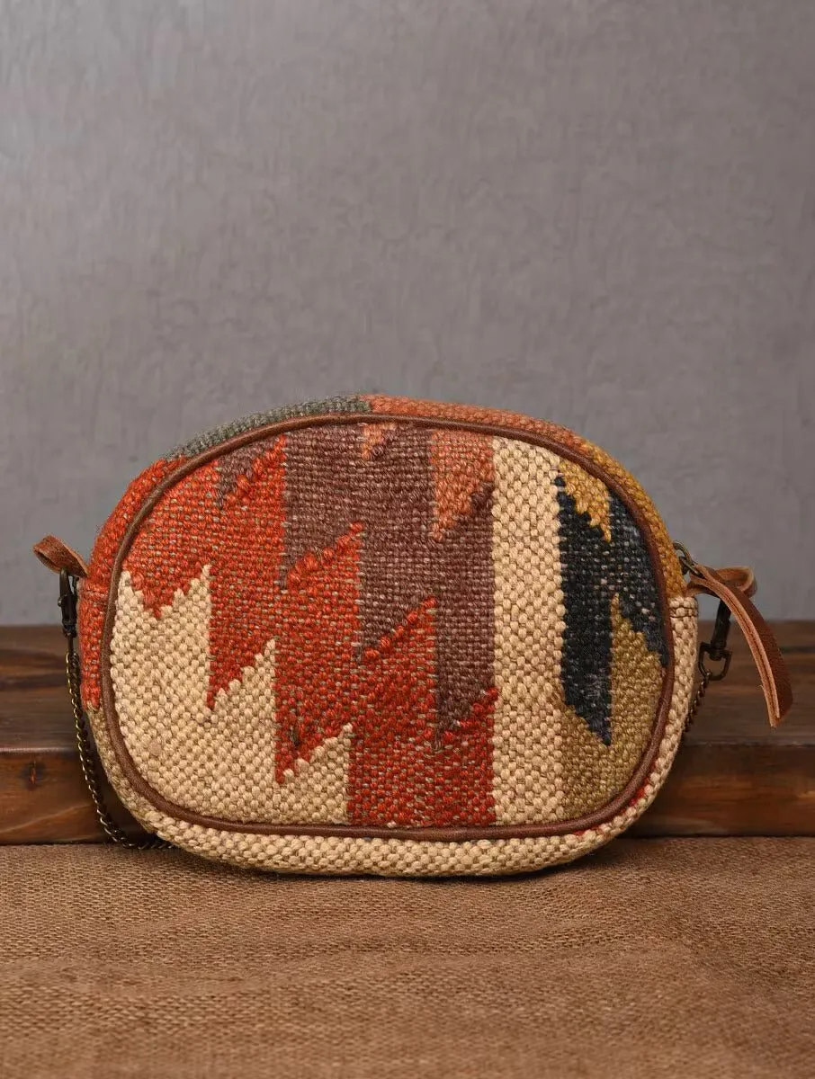 JOLLY  - KILIM and LEATHER  SLING BAG