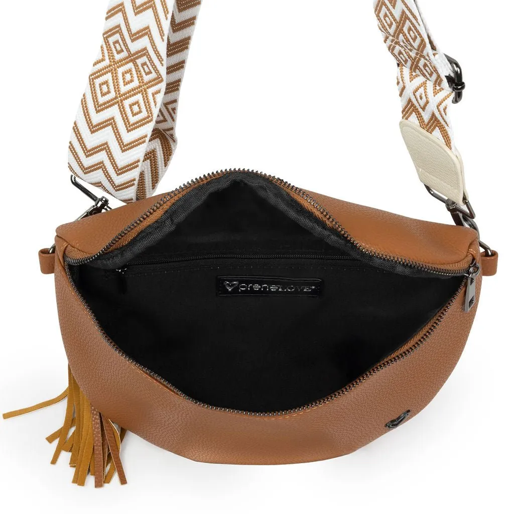 Kimberley Vegan Leather Crossbody Bag/Sling - Brown