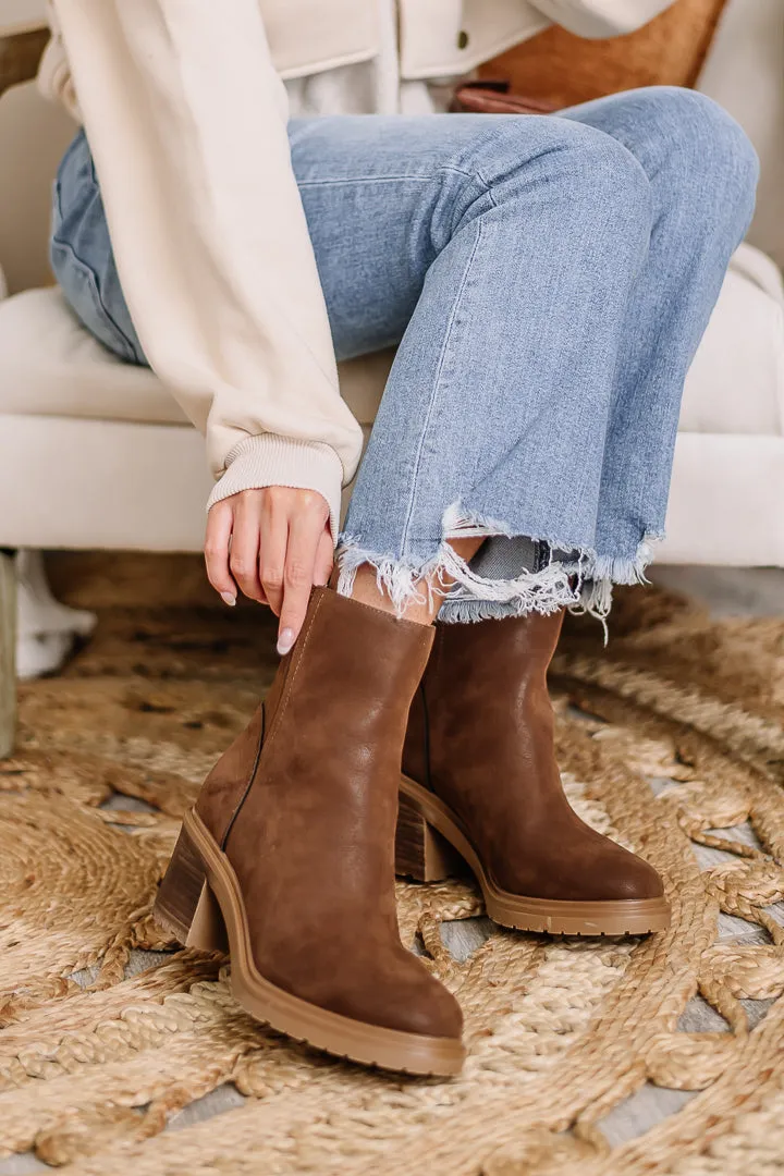 Megan Faux Suede Ankle Boots | Coffee