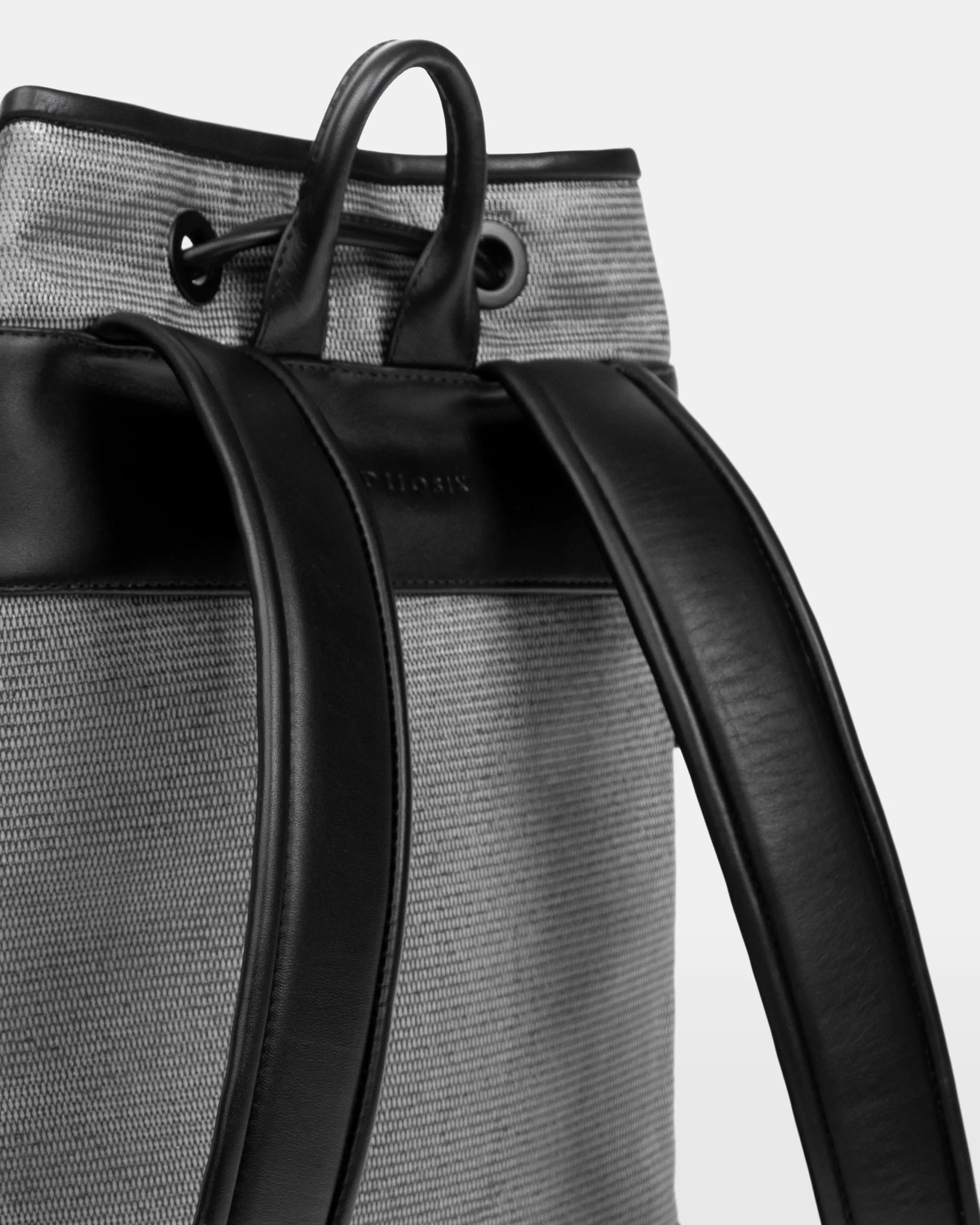 MORPHOSIX LUX UTILITY LEATHER BAG SILVER GRAPHITE