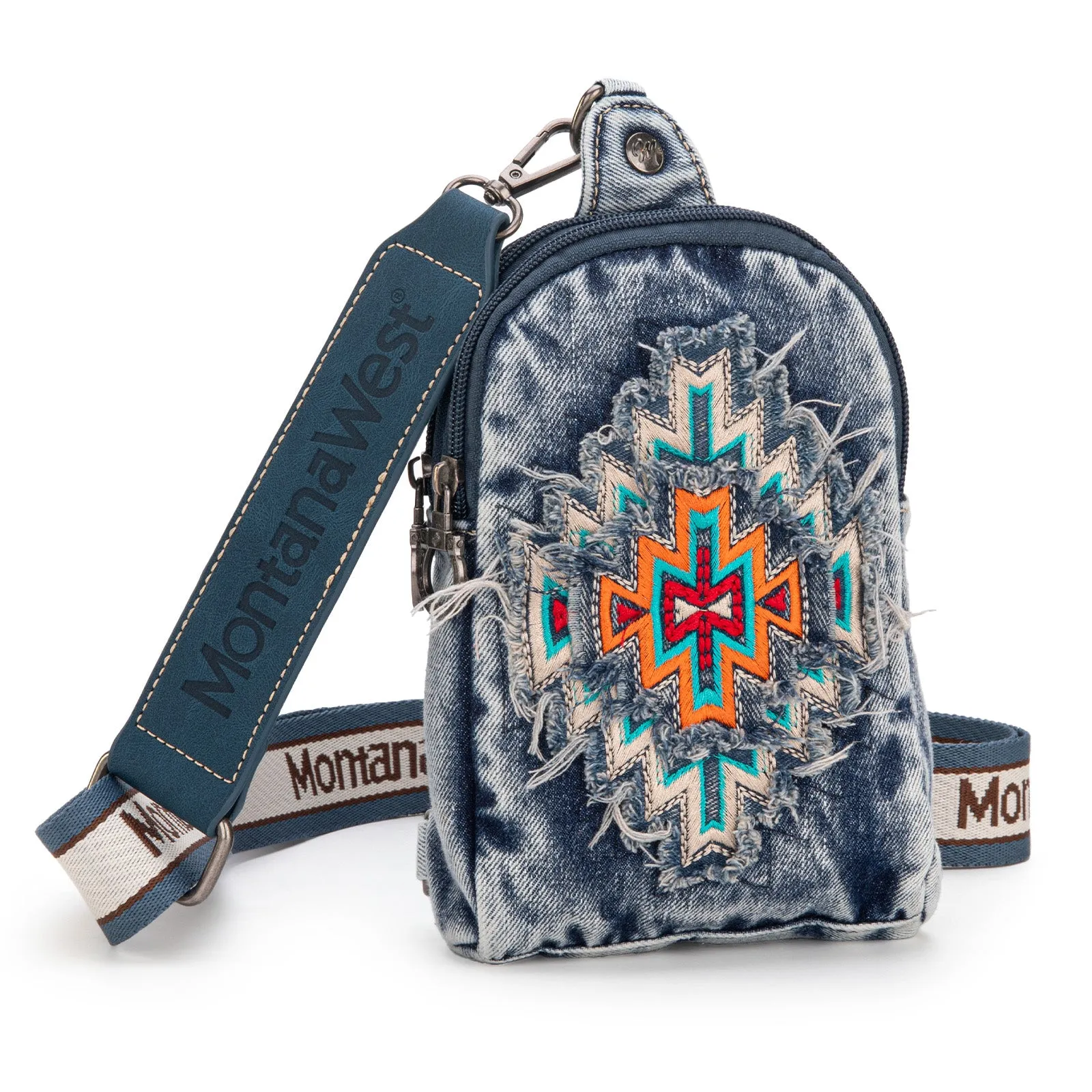 MW1210-210 Montana West Embroidered Aztec Collection Sling Bag