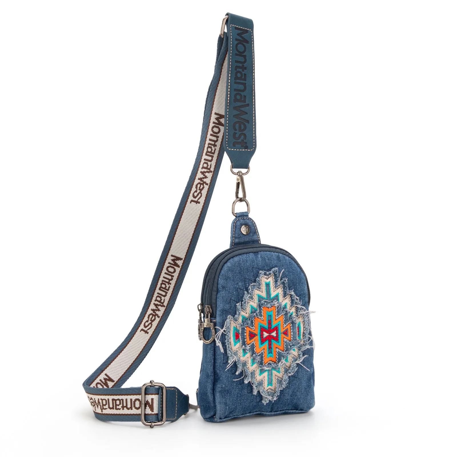 MW1210-210 Montana West Embroidered Aztec Collection Sling Bag