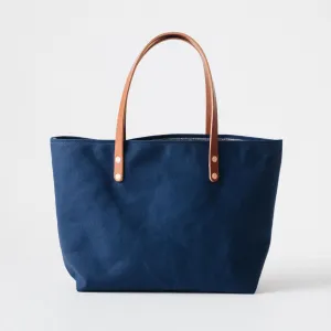 Navy Canvas East West Tote