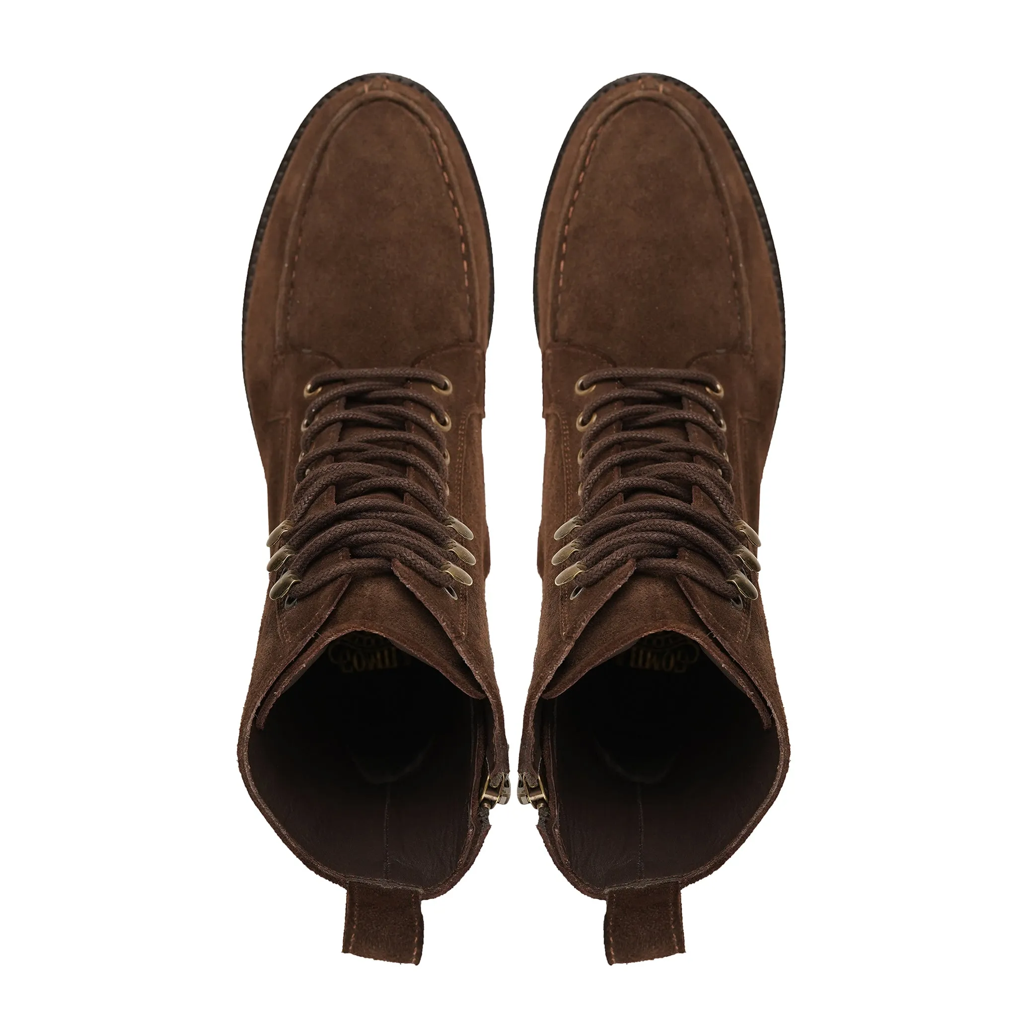 Oshawa - Men's Dark Brown Kid Suede Boot