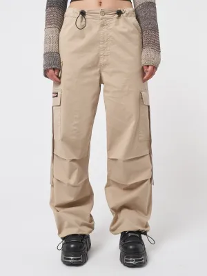 Rheo Beige Tech Cargo Pants