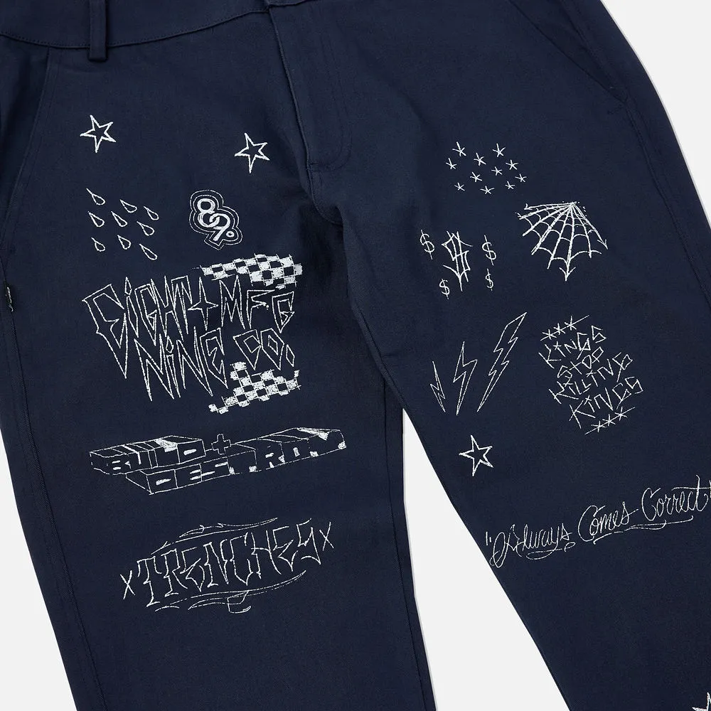 Scribblez Work Pants Navy