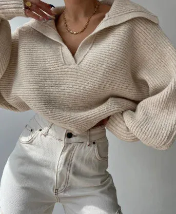 Sleek Turtleneck Zipper Sweater – Modern Comfort & Style