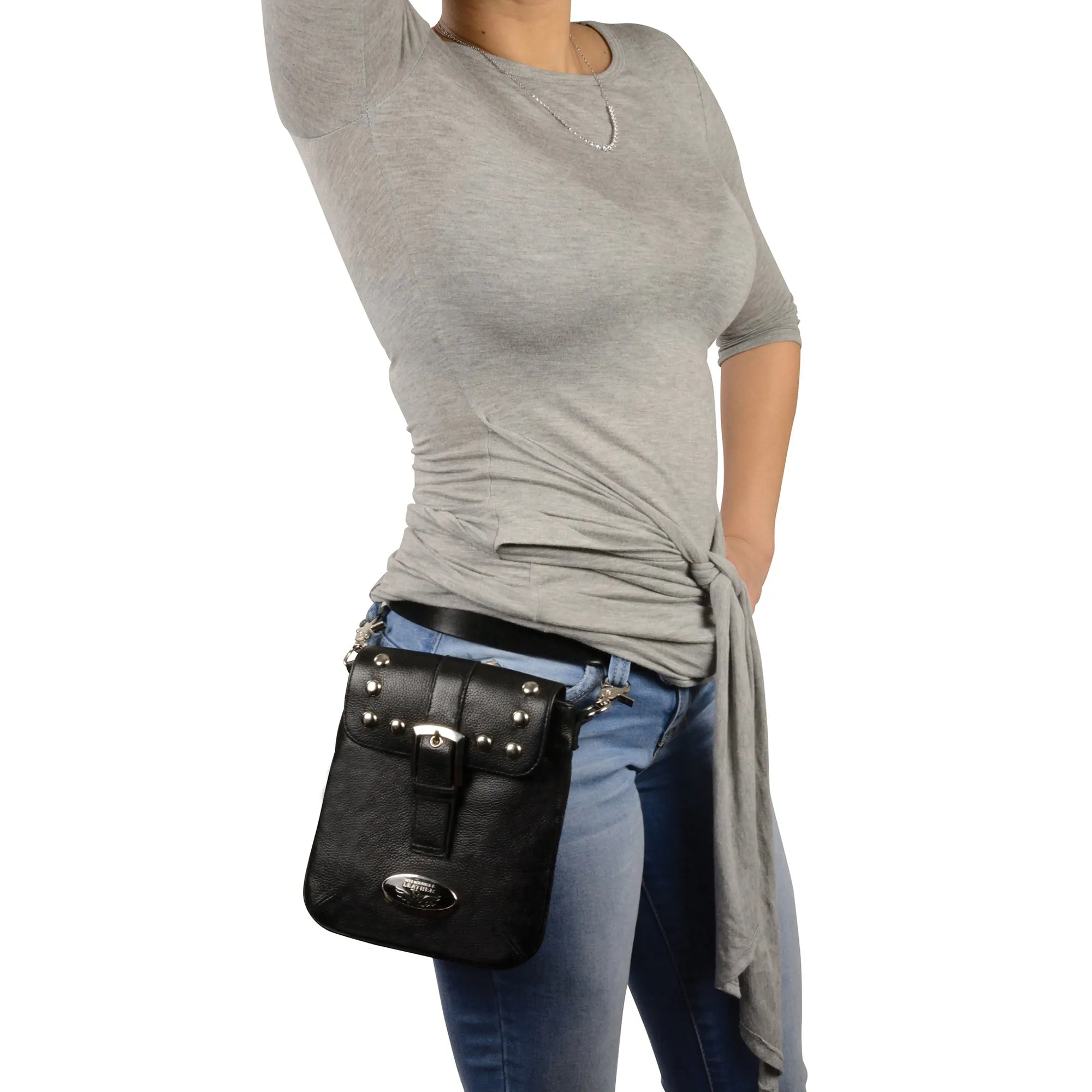 Small Leather Studded Shoulder Bag