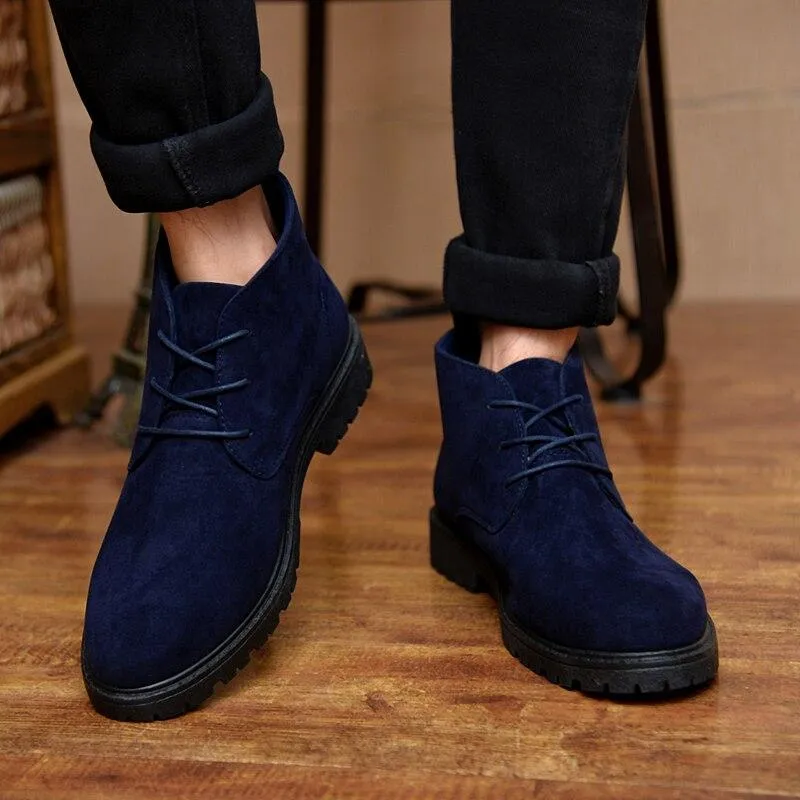 Smooth Suede Lace-Up Chukka Boots