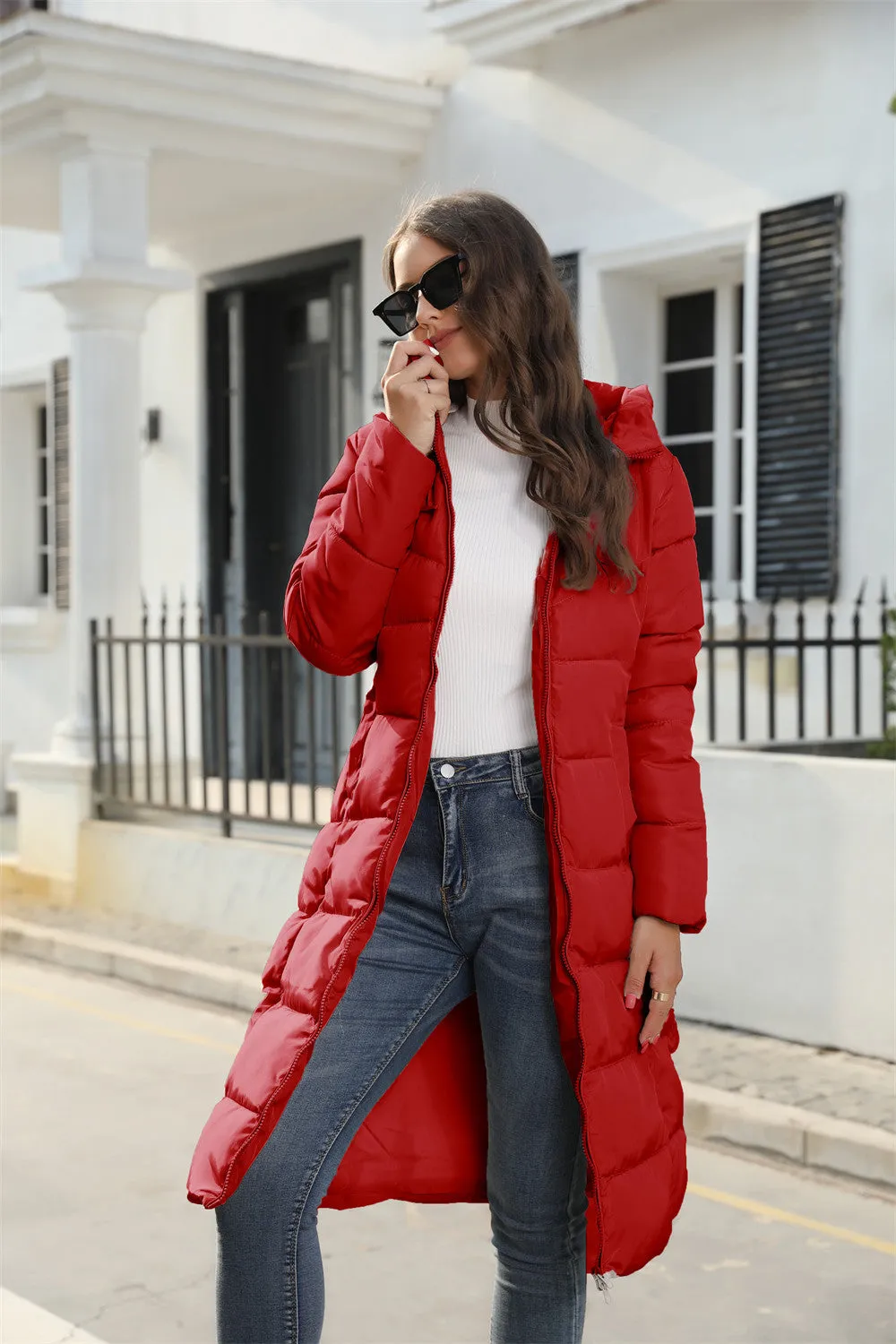 Swag Fall hooded Long Puffer Coat | Women's down coats & jackets | Long winter Parka Womens