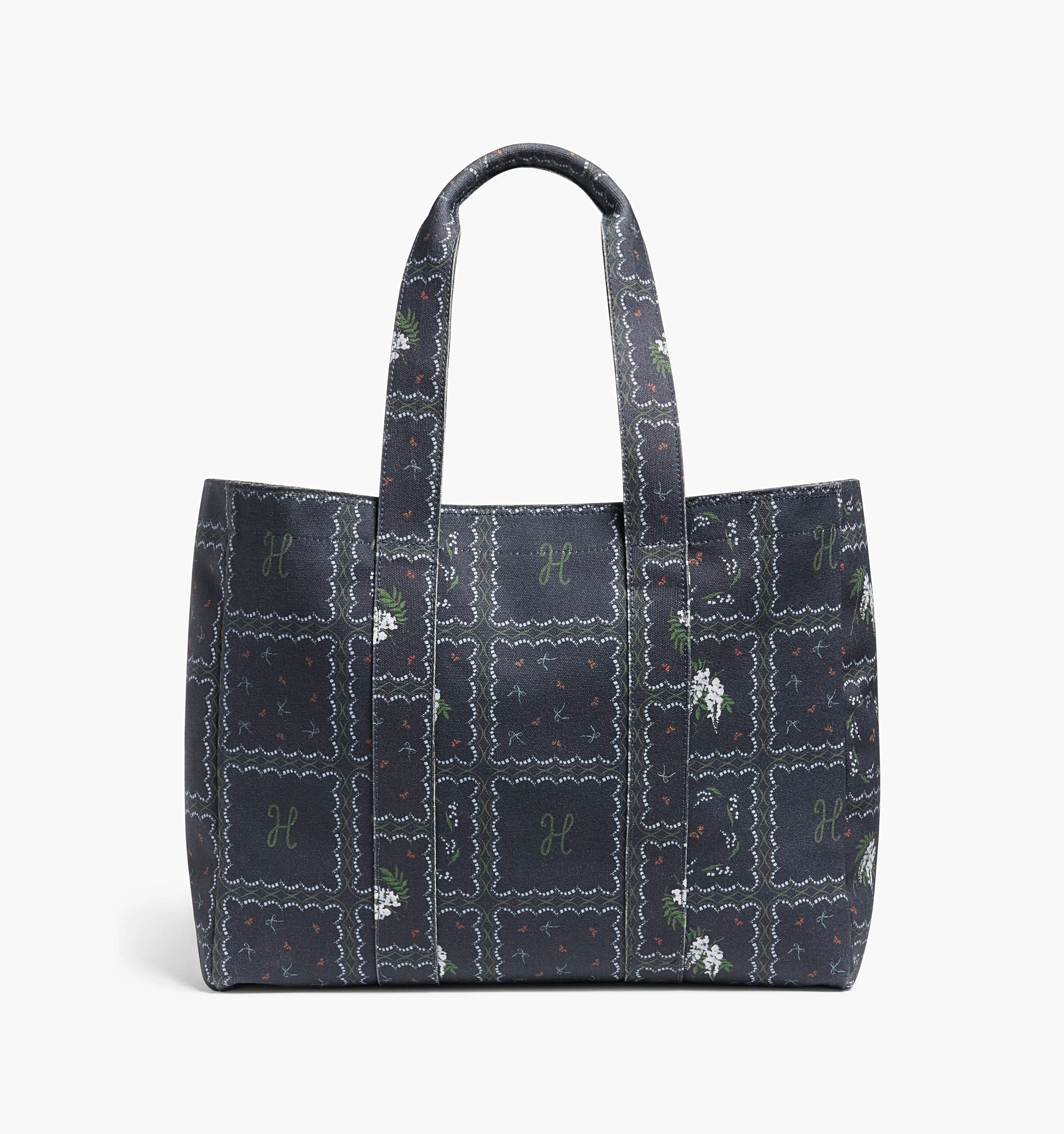 The Summer Tote - Navy Floral Patchwork