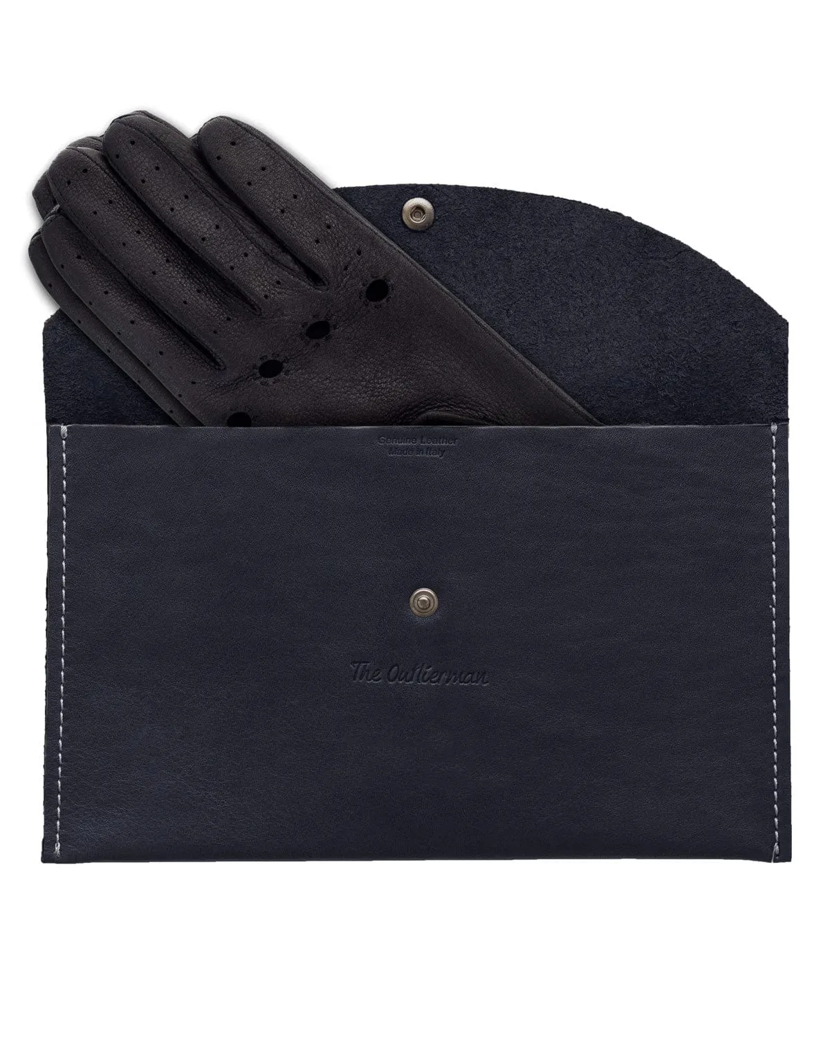 TOP GEAR - Deerskin Leather Driving Gloves - All Black