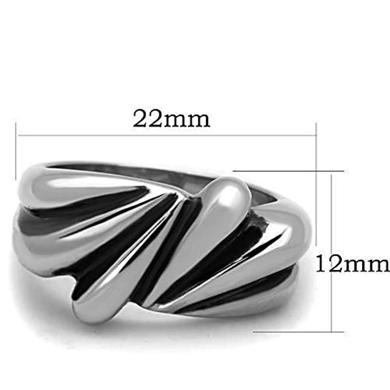 WildKlass Stainless Steel Minimalist Ring High Polished (no Plating) Women